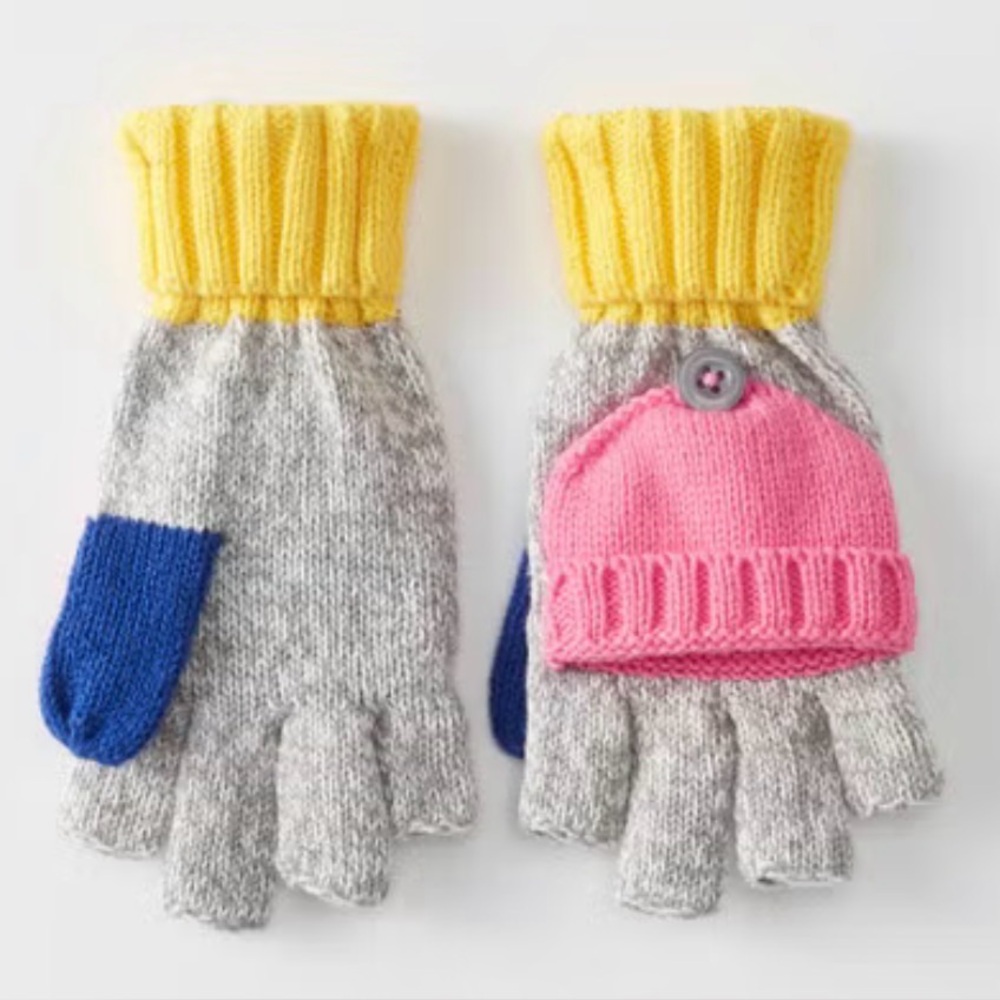 🖤HANNA ANDERSSON 2013 CONVERTIBLE COLORBLOCK MITTENS SIZE M🖤